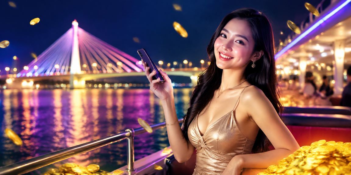 Khung cảnh casino app đầy màu sắc neon tại Cần Thơ khi đêm xuống